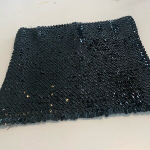 Sequin tube top stretch black